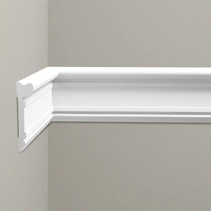 Preț promoțional Profil decorativ tip brau polimer dur alb 2.2 x 9.2 x 244 cm Cezar LPC21