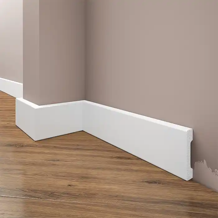 Plinta parchet alba polimer dur 244 x 7 x 1.2 cm Cezar LPC37 Cumpărături sigure