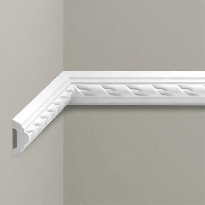 Ofertă Profil decorativ tip brau poliuretan dur alb 1.9 x 5.1 x 240 cm Cezar LNZ04