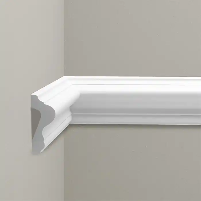 Discount Profil decorativ tip brau poliuretan dur alb 2.5 x 6.2 x 240 cm Cezar LNG15