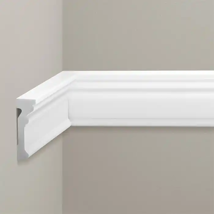 Reduceri Profil decorativ tip brau poliuretan dur alb 2.8 x 9 x 240 cm Cezar LNG01