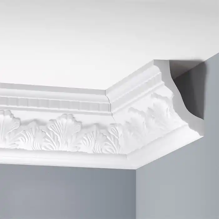 Cornisa decorativa poliuretan rigid 8 x 11.4 x 240 cm Cezar LGZ10 Mai ieftin