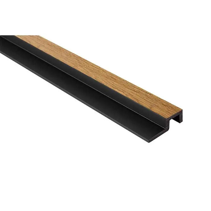 Ofertă limitată Terminatie dreapta panou decorativ tip riflaj culoare stejar natural din duropolimer 200 x 5.6 x 2 cm Lamelli L0305RT