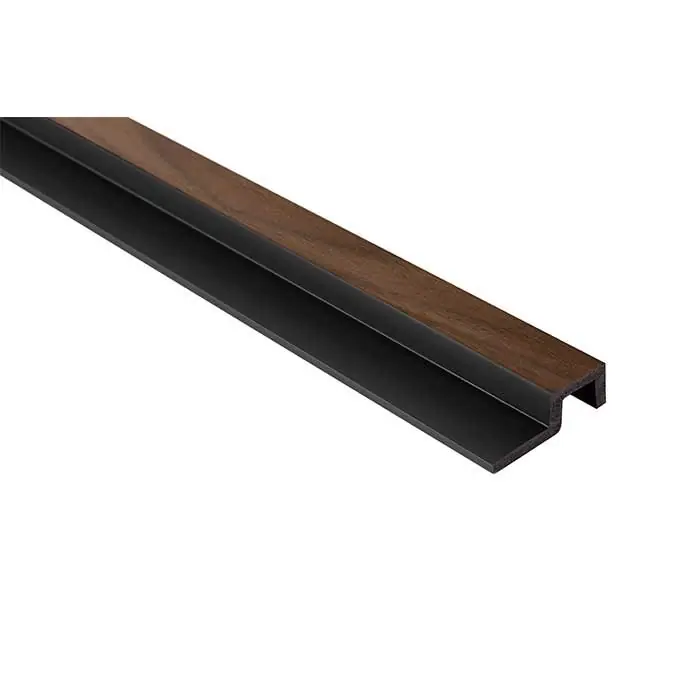 Terminatie dreapta panou decorativ tip riflaj culoare stejar inchis din duropolimer 200 x 5.6 x 2 cm Lamelli L0304RT Cumpără acum