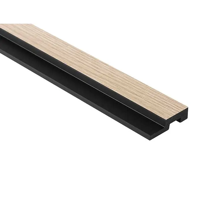Terminatie dreapta panou decorativ tip riflaj culoare stejar deschis din duropolimer 200 x 3.9 x 1.2 cm Lamelli L0202RT Popular