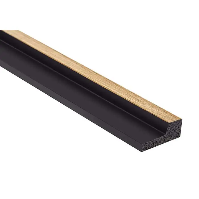 Ofertă exclusivă Terminatie dreapta panou decorativ tip riflaj culoare stejar natural din duropolimer 200 x 2.3 x 1.2 cm Lamelli L0105RT