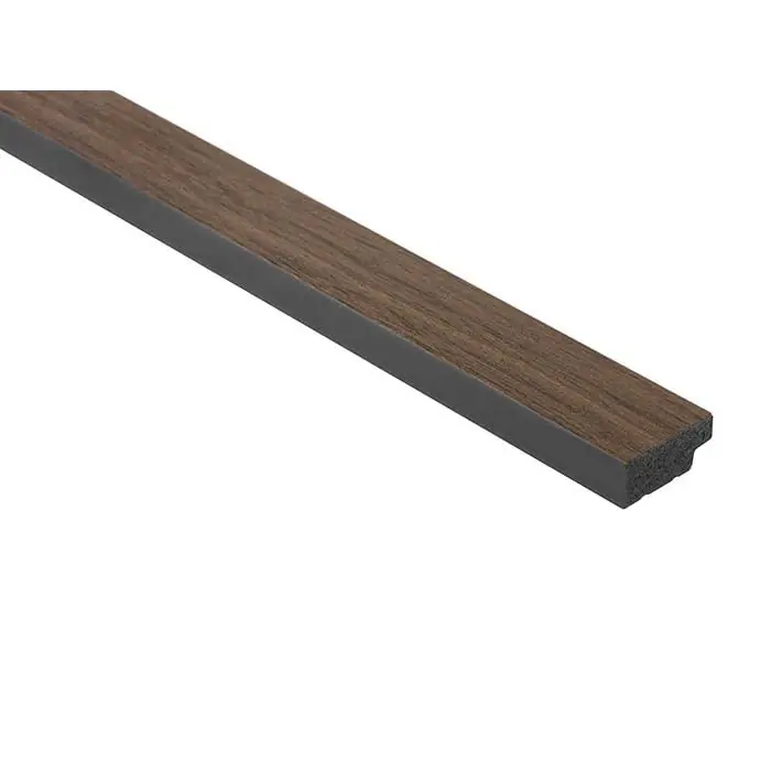 Calitate înaltă Terminatie stanga panou decorativ tip riflaj culoare stejar inchis din duropolimer 200 x 2.8 x 1.2 cm Lamelli L0204LT