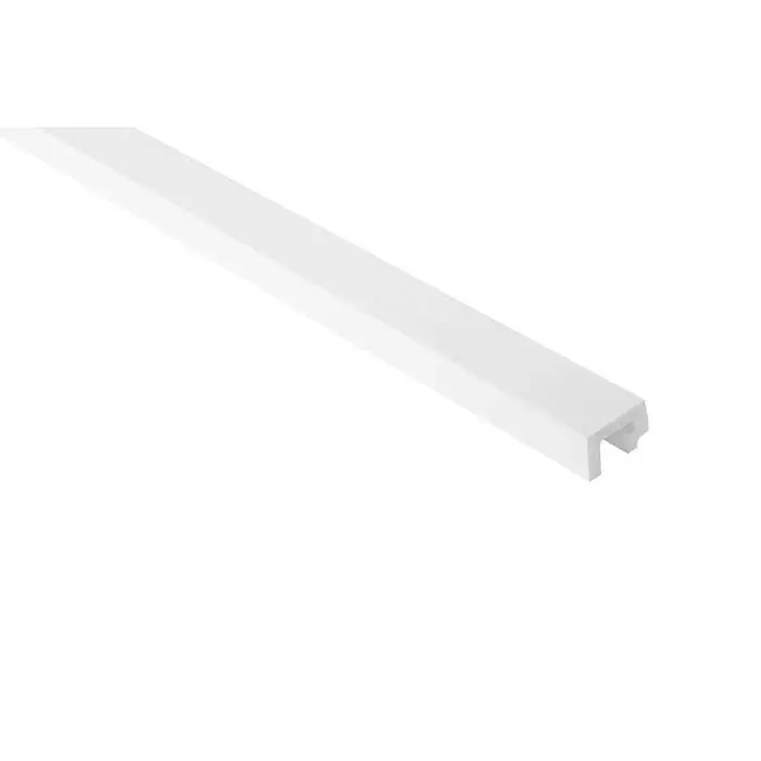 Terminatie stanga panou decorativ vopsibil tip riflaj din duropolimer 200 x 3.1 x 2 cm Lamelli L0301LT Preferatul clienților