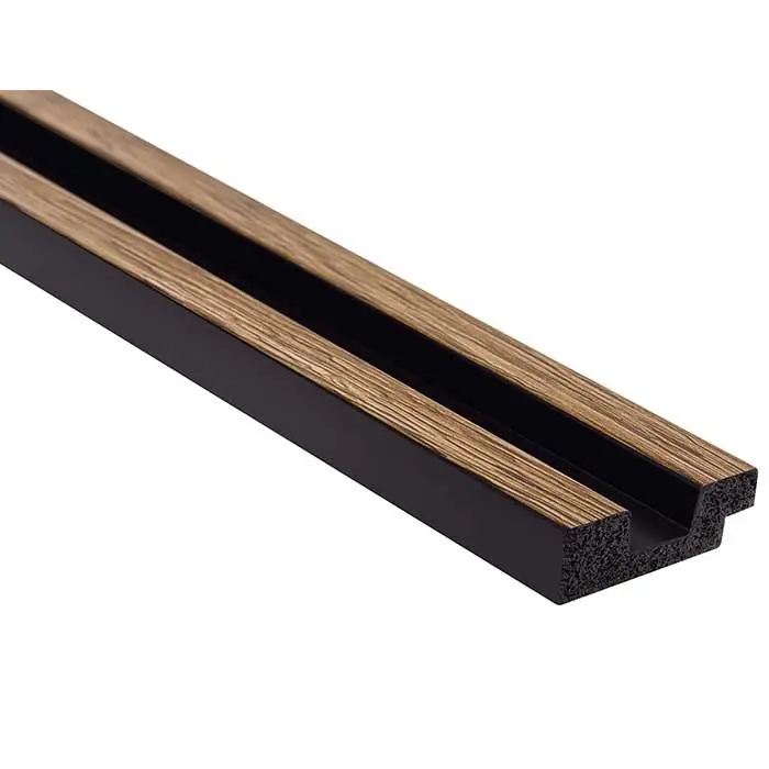 Reducere de preț Terminatie stanga panou decorativ tip riflaj culoare stejar clasic din duropolimer 270 x 3,6 x 1,2 cm Lamelli L0106L