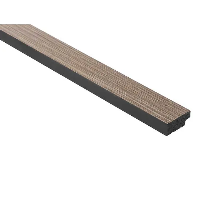 Ofertă limitată Terminatie stanga panou decorativ tip riflaj culoare stejar gri din duropolimer 270 x 2,8 x 1,2 cm Lamelli L0203L