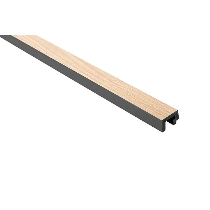 Preț redus Terminatie stanga panou decorativ tip riflaj culoare stejar deschis din duropolimer 270 x 3,1 x 2 cm Lamelli L0302L