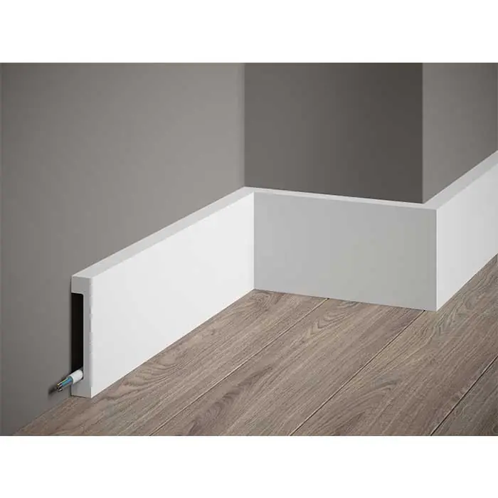 Plinta parchet alba polimer dur 200 x 10 x 1,7 cm Mardom Decor MD009 Premium