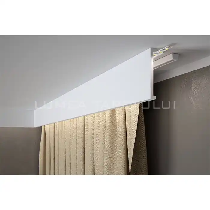 Reducere de preț Cornisa LED decorativa polimer dur 12 x 4 x 200 cm Mardom QL035T