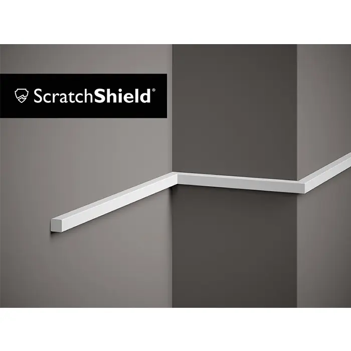 Reducere extra Profil decorativ tip brau polimer dur alb 1,5 x 1,5 x 200 cm Mardom MD010