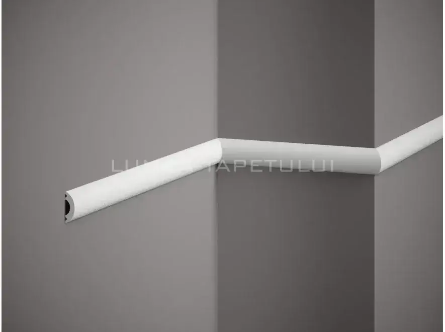 Profil decorativ tip brau polimer dur alb 1 x 3 x 200 cm Mardom MD031 Promoție