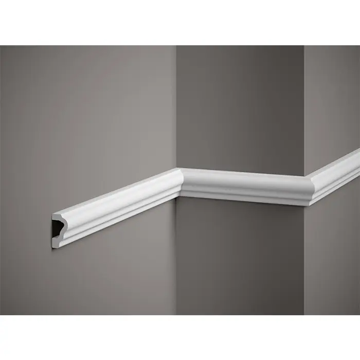 Cel mai bun preț Profil decorativ tip brau polimer dur alb 2 x 3,9 x 200 cm Mardom MD255