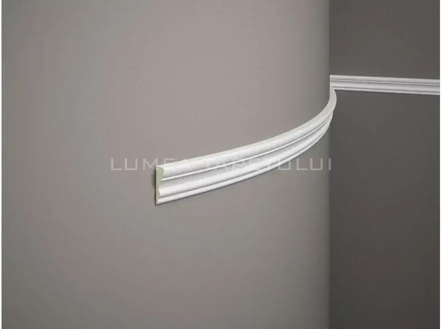 Profil decorativ tip brau poliuretan flexibil 1.7 x 5.2 x 200 cm Mardom MD314F Plată sigură