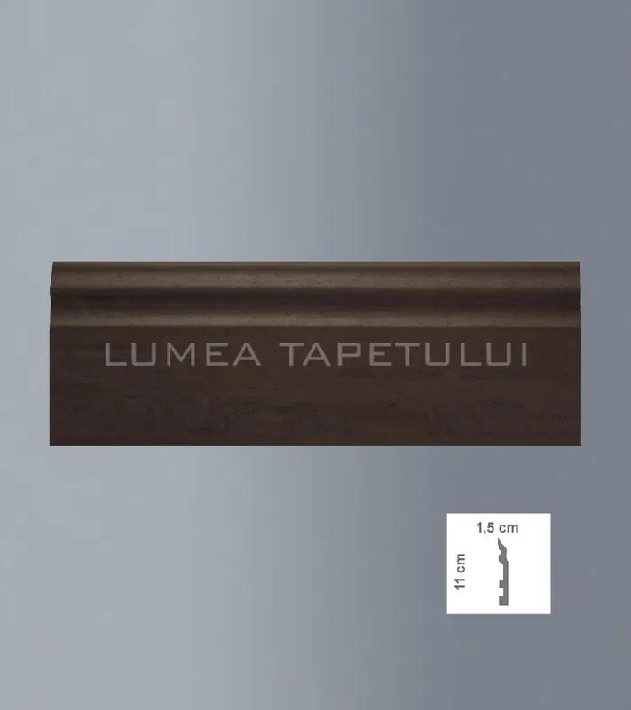 Plinta decorativa polimer dur lemn inchis 1.5 x 11 x 200 cm Bovelacci Profilstyl PB110LS Retur gratuit