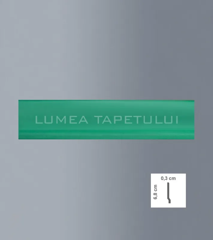 Popular Plinta decorativa polimer dur verde 0.3 x 6.8 x 200 cm Bovelacci Profilstyl PB68VD