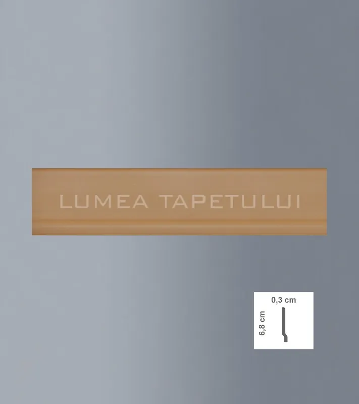 Cumpără online Plinta decorativa polimer dur stejar 0.3 x 6.8 x 200 cm Bovelacci Profilstyl PB68RV