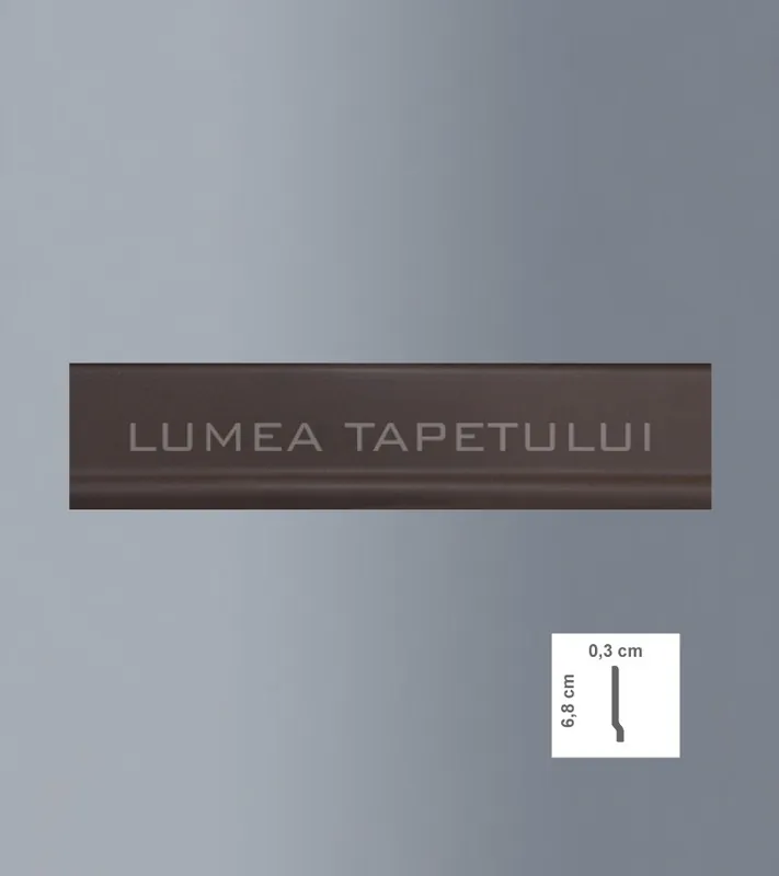 Plinta decorativa polimer dur nuc 0.3 x 6.8 x 200 cm Bovelacci Profilstyl PB68NC Calitate înaltă