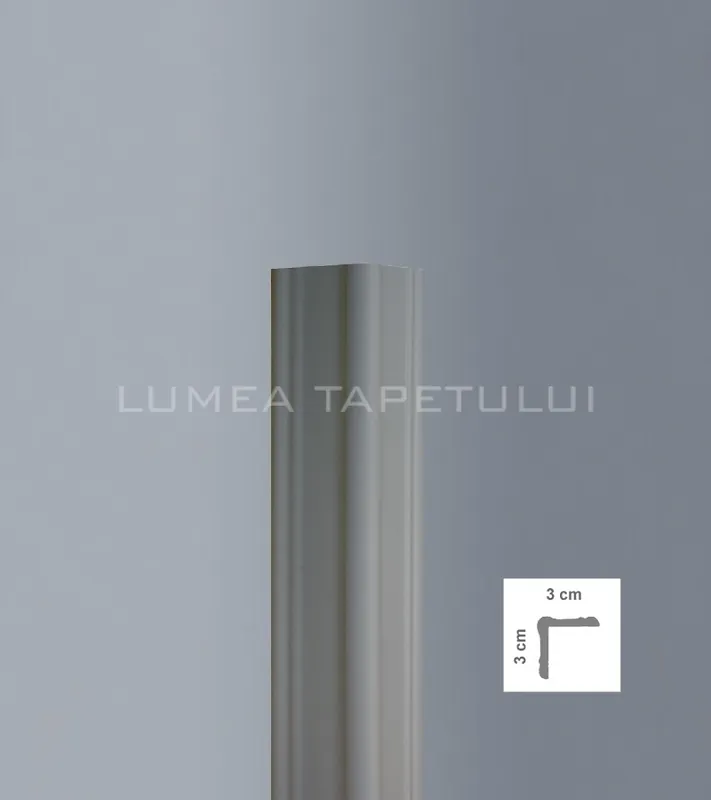 Profil decorativ tip coltar polimer dur gri inchis 3 x 3 x 300 cm BOVELACCI Profilstyl PAB30GS3 Ofertă exclusivă