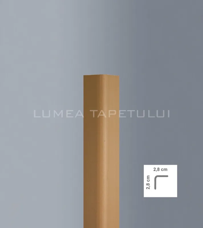 Cumpără online Profil decorativ tip coltar polimer dur stejar 2.8 x 2.8 x 300 cm BOVELACCI Profilstyl PA28RV3