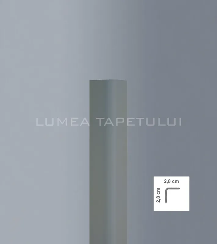Profil decorativ tip coltar polimer dur gri inchis 2.8 x 2.8 x 300 cm BOVELACCI Profilstyl PA28GS3 Mai ieftin