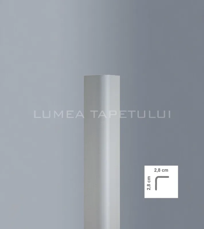 Retur gratuit Profil decorativ tip coltar polimer dur gri deschis 2.8 x 2.8 x 200 cm BOVELACCI Profilstyl PA28GC2