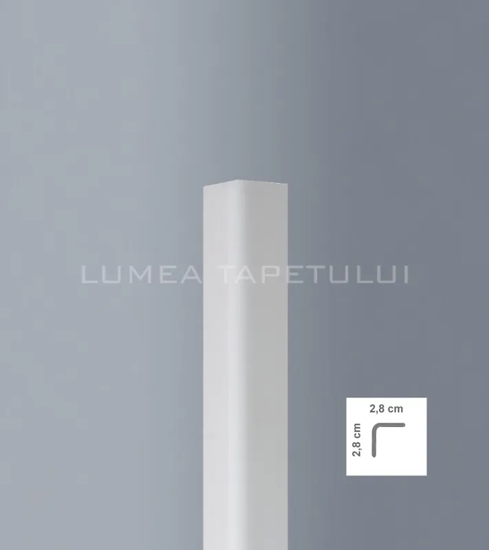 Ofertă limitată Profil decorativ tip coltar polimer dur alb 2.8 x 2.8 x 250 cm BOVELACCI Profilstyl PA28BNZ