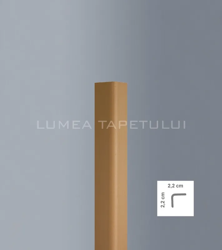 Retur gratuit Profil decorativ tip coltar polimer dur stejar 2.2 x 2.2 x 250 cm BOVELACCI Profilstyl PA22RVZ