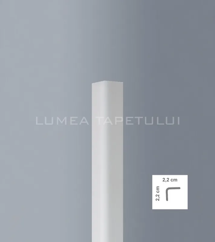 Reducere specială Profil decorativ tip coltar polimer dur alb 2.2 x 2.2 x 300 cm BOVELACCI Profilstyl PA22BN3