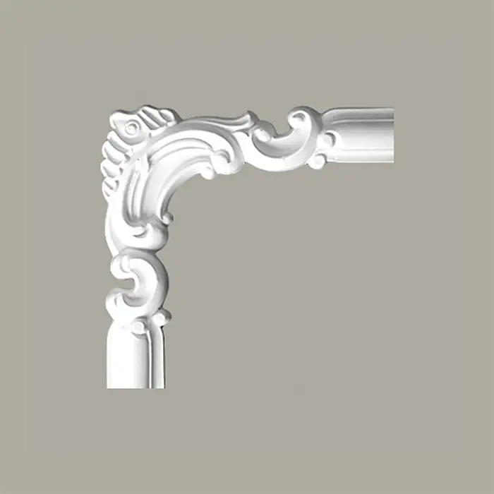 Reducere de preț Ornament colt pentru brau decorativ poliuretan 21 x 21 Cezar LNG09-1