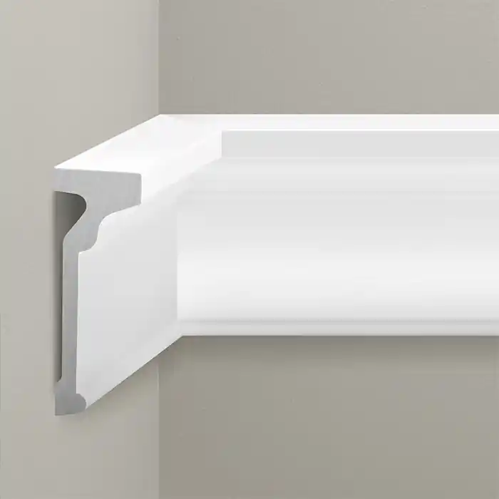 Vezi acum Profil decorativ tip brau poliuretan dur alb 5.3 x 15.5 x 240 cm Cezar LNG11