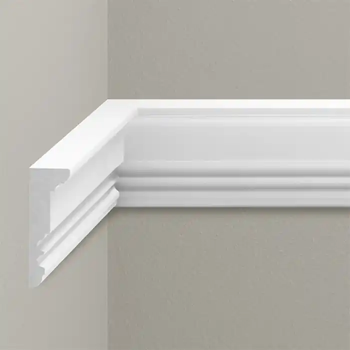 Vezi acum Profil decorativ tip brau poliuretan dur alb 3.3 x 10.1 x 240 cm Cezar LNG10