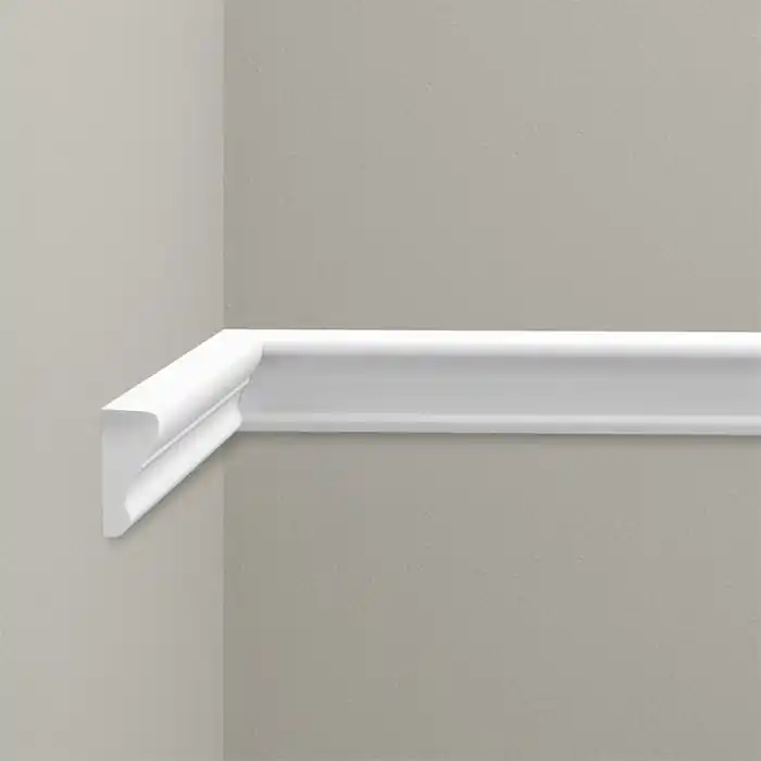 Profil decorativ tip brau poliuretan dur alb 1.7 x 3.5 x 240 cm Cezar LNG07 Reduceri