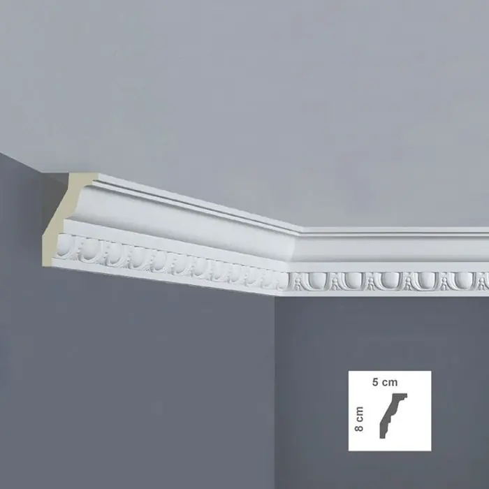 Reduceri Cornisa decorativa poliuretan rigid 5 x 8 x 200 cm Bovelacci Classicstyl C3203