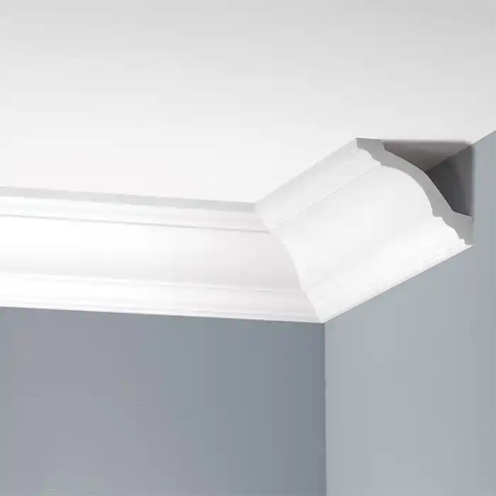 Comandă acum Cornisa decorativa poliuretan rigid 8.1 x 8.1 x 240 cm Cezar LGG29