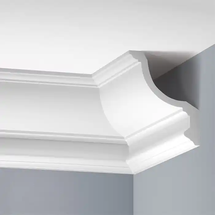 Cornisa decorativa poliuretan rigid 12 x 15.4 x 240 cm Cezar LGG18 Mai ieftin