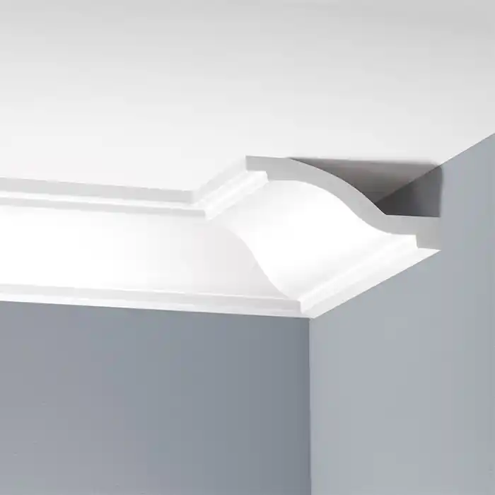 Cornisa decorativa poliuretan rigid 13.5 x 5.5 x 240 cm Cezar LGG10 Ofertă limitată