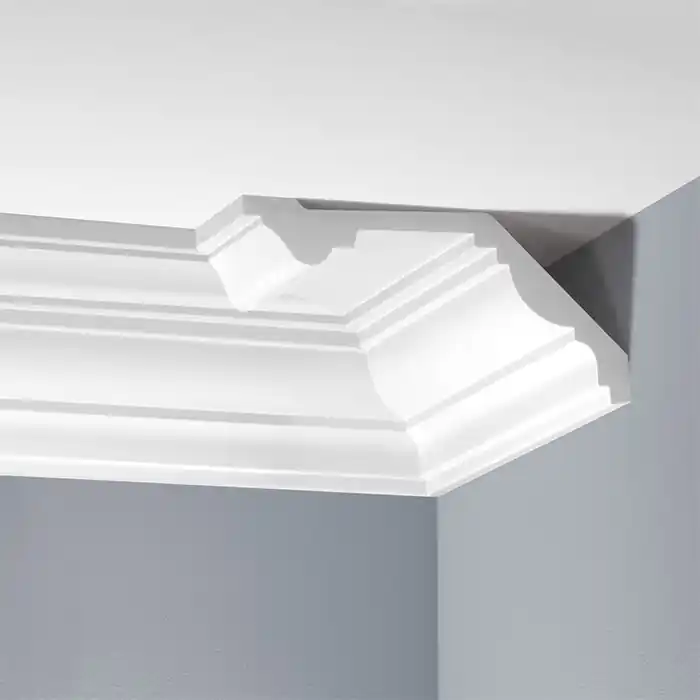 Cornisa decorativa poliuretan rigid 22.4 x 11.6 x 240 cm Cezar LGG09 Lichidare de stoc