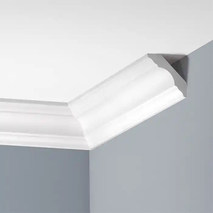 Cornisa decorativa poliuretan rigid 4.6 x 4.6 x 240 cm Cezar LGG07 Noutate