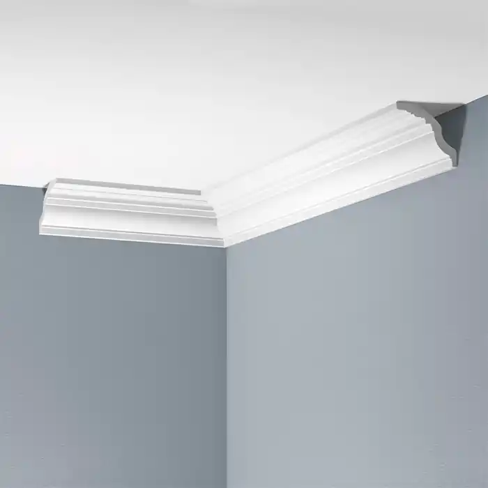 Cornisa decorativa poliuretan rigid 8.2 x 7.5 x 240 cm Cezar LGG01 Disponibil imediat