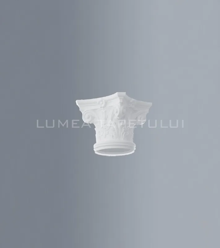 Reducere de preț Capitel pilastru circular din poliuretan dur 35 x 35 x 30 cm Bovelacci ClassicStyl CCOL3221