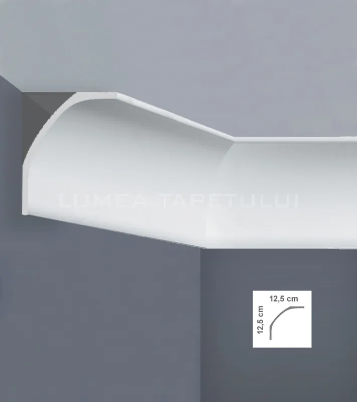 Popular Cornisa decorativa alba polimer dur 12.5 x 12.5 x 200 cm Bovelacci Luxstyl L125125