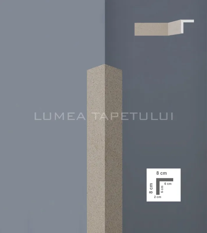 Ultima șansă Profil decorativ pentru exterior 8 x 8 x 200 cm Bovelacci BP9006