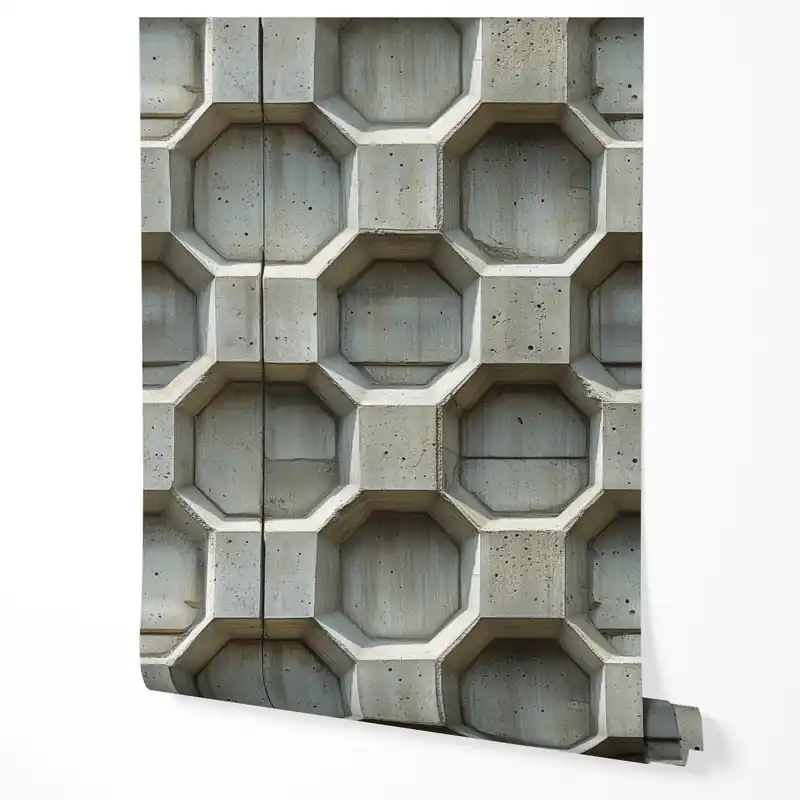 Tapet autoadeziv, furnir pentru mobilă, folie geometric imitație beton efect 3D felii de bucătărie 10m x 0.5m Comandă acum