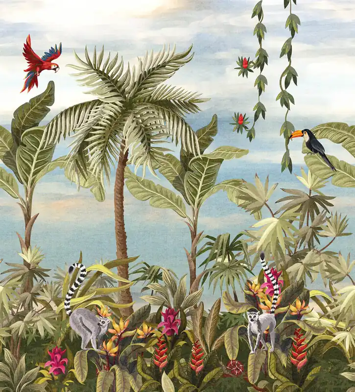Tapet tropical colectia Lemuria panel cod 6590 Promoție