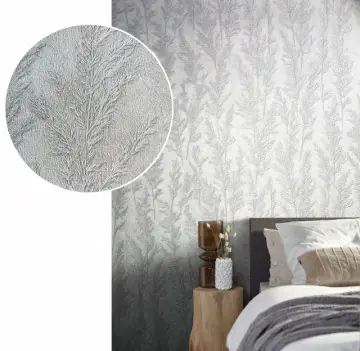 Tapet Marburg floral vintage extralavabil, gri, argintiu, Natural Opulence 33213 Chilipir