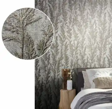 Ultima șansă Tapet Marburg floral vintage extralavabil, gri, argintiu, auriu, Natural Opulence 33212